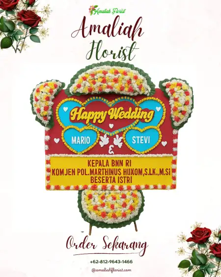 Papan Bunga Pernikahan Ketahun